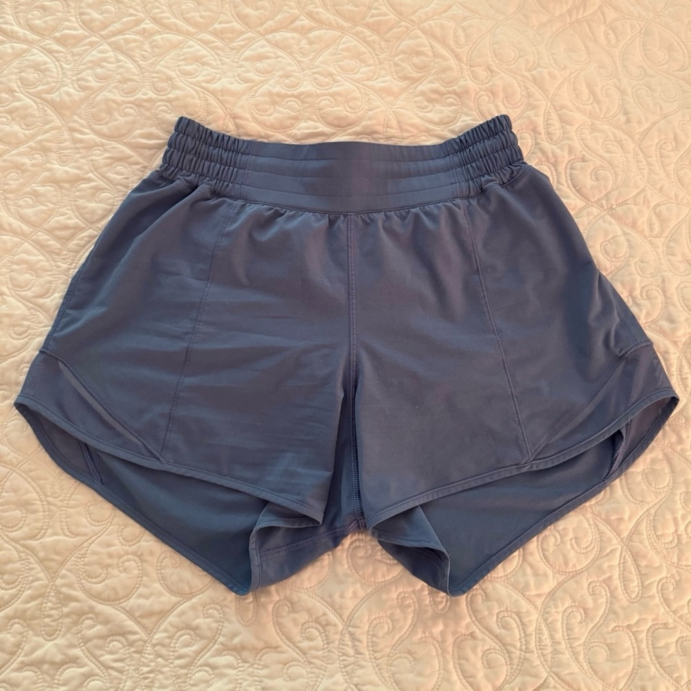 Hotty Hot High-Rise Lined Short 4" (Blue Oasis)